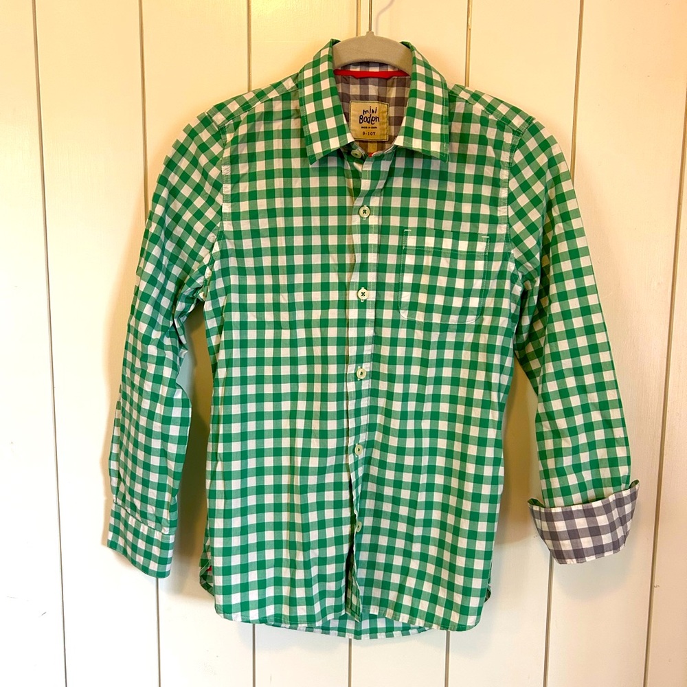 Mini Boden boys button down size 9-10 years